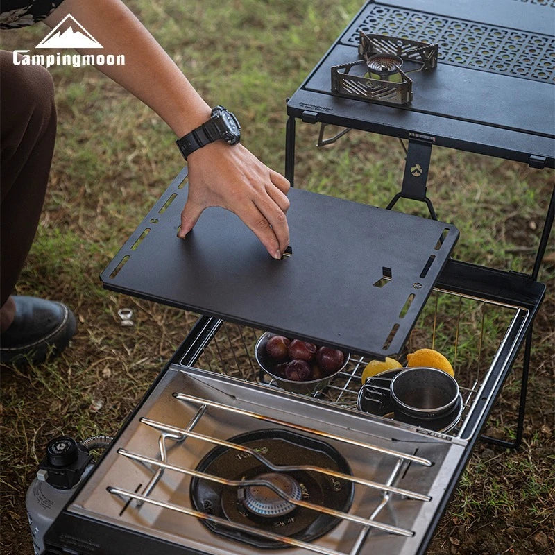 CAMPINGMOON CK-25BK-1P Single piece IGT Combination Table Suitable for Snow Peak Furnace Cover Outdoor Camping Table Accessories