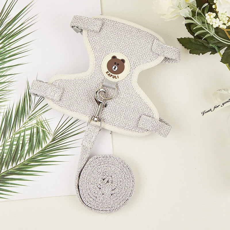 Padded Rabbit Harness And Leash Set For Outdoor Walking