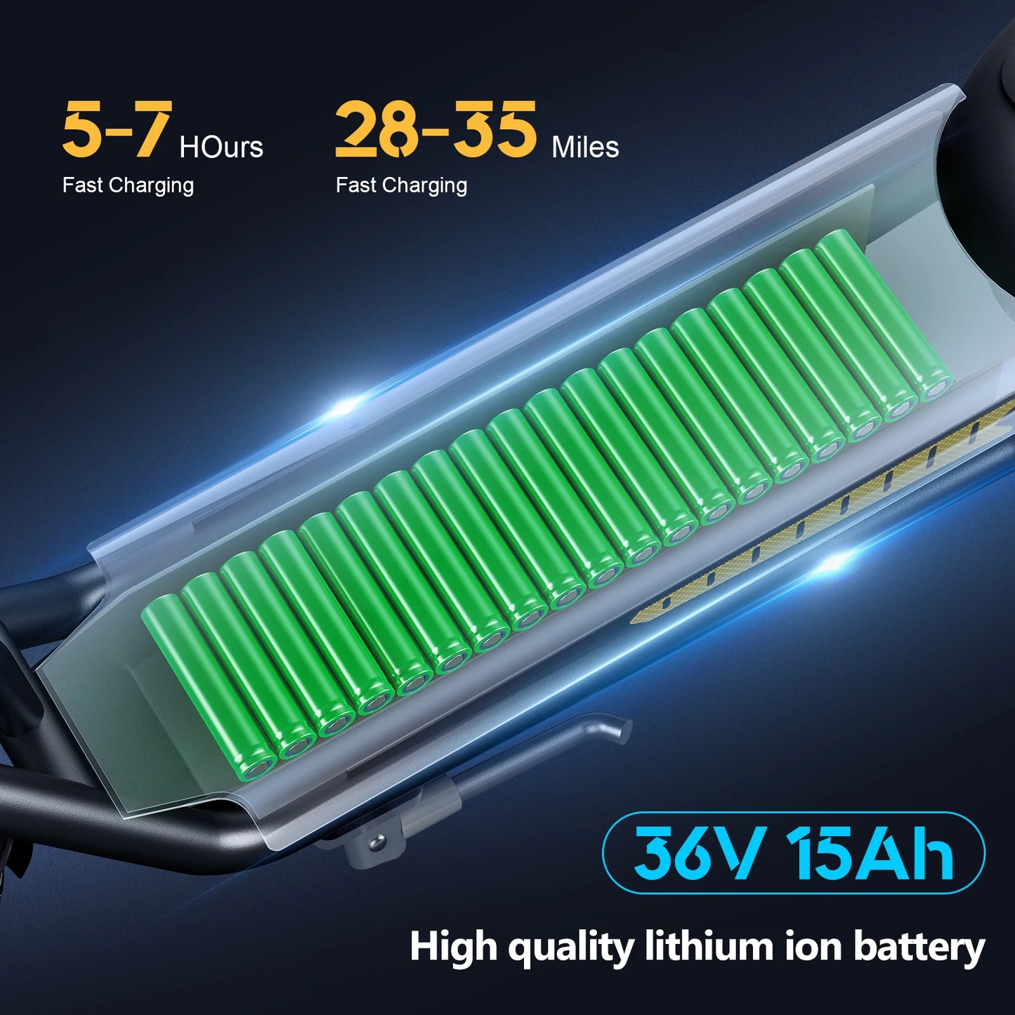 HEZZO A19 Foldable Electric Scooter 12 Inch Inflatable Air Tire 500W 36V15Ah Adult E Scooter 45-55KM Long Range Commuter Scooter Max Speed 35km/h
