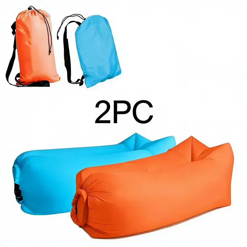 Inflatable Lounger Air Sofa Extra Thick Foldable Couch Outdoor Beach