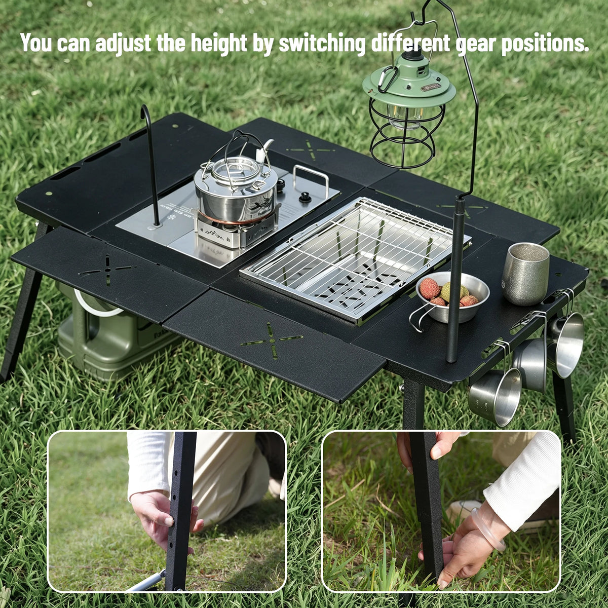 PAKICETUS Camping Table Lightweight Portable Folding Outdoor Table for Backpacking Hiking Picnic Garden Family Outdoor Activities