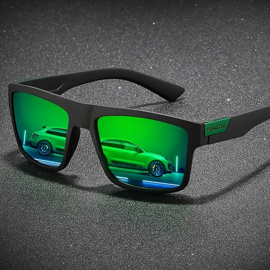 Fashion Square Frame Individual Punk Trendy Fashion Sunglasses Unisex, Suitable for Beach Vacation, Driving, Outdoor Sports, Cycling, Gifting, All Seasons, Without Battery