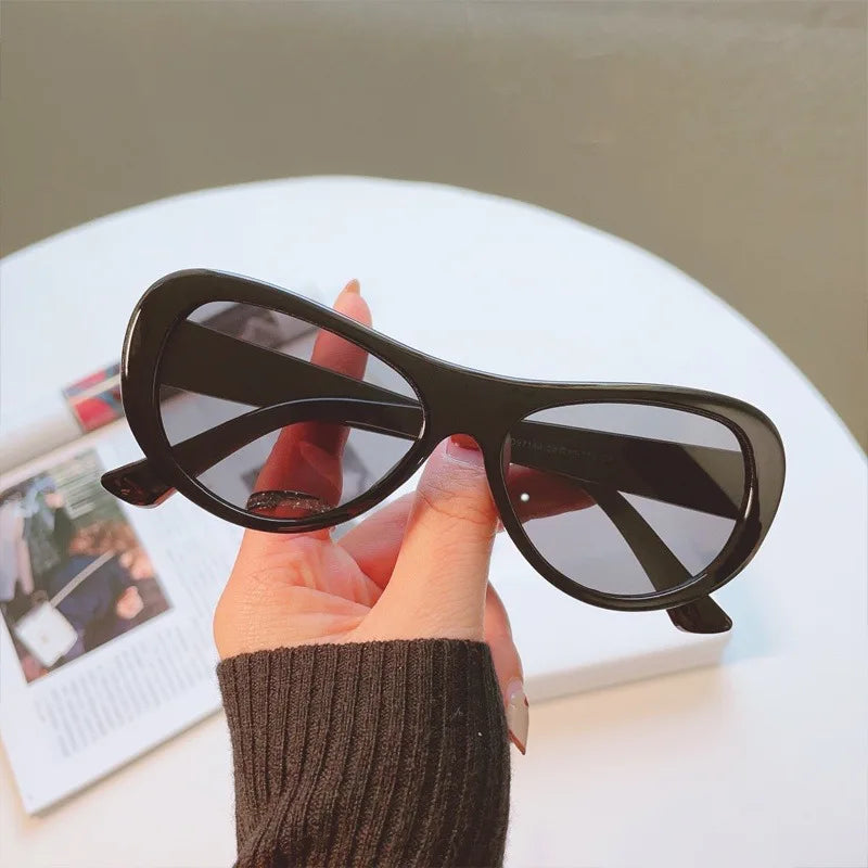 Clout Goggles Kurt Cobain Sunglasses Men Vintage Oval Glasses Retro Female Male Eyewear UV400 Fashion Trendy Shades for Outdoor Driving Travel Beach Anti Glare Eye Protection Classic Style Unisex Sun Glasses sunglasses women