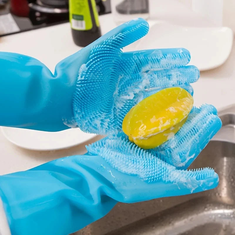 Silicone Pet Grooming Cleaning Gloves For Dogs And Cats