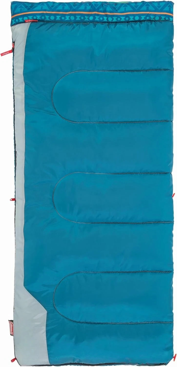 50℉ Glow In Dark Kids Youth Sleeping Bag Fit Kids Under 5ft Washable With Storage Sack For Sleepover Backyard Camping Trip