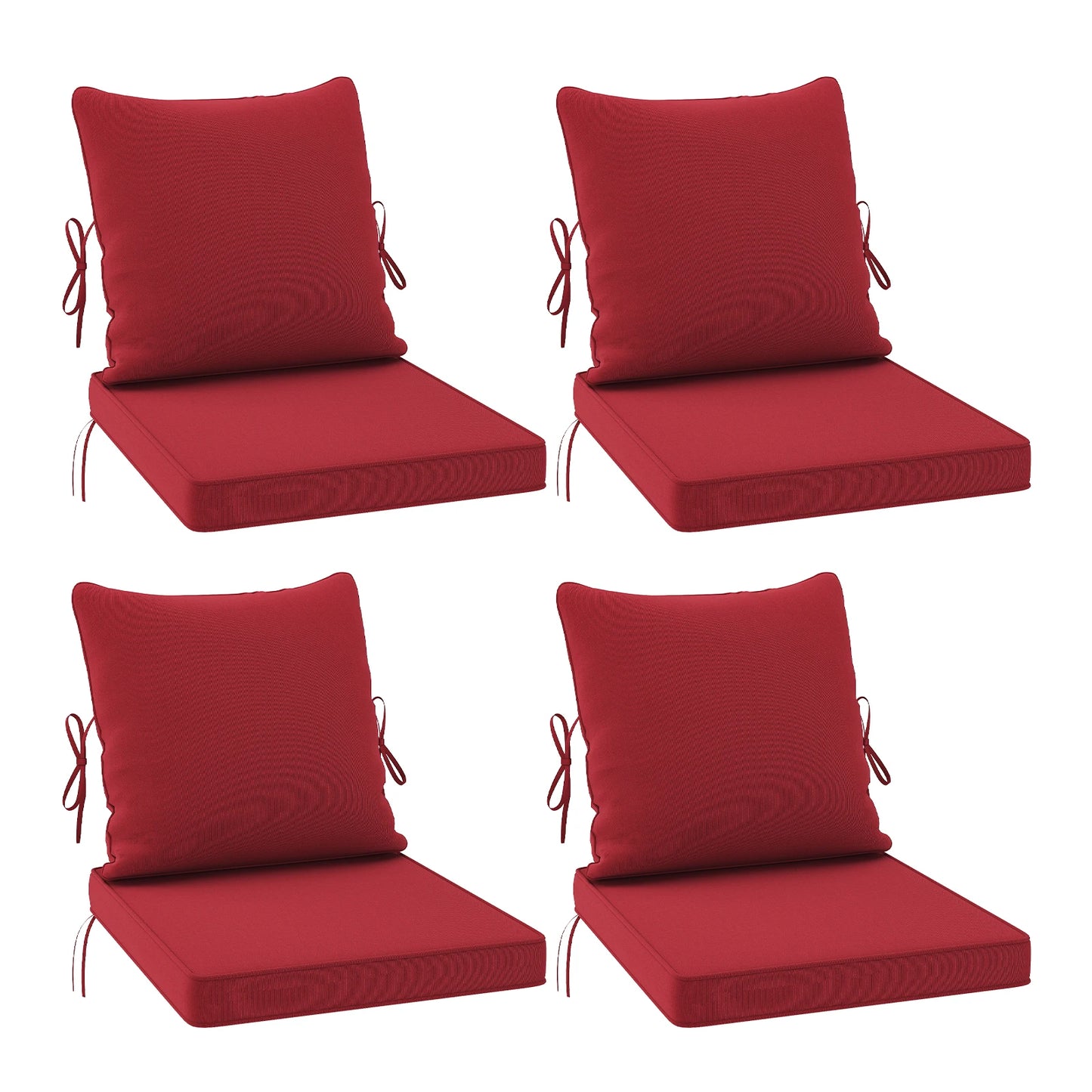 FARINI Outdoor Chair Cushions Set Of 2 With Removable Covers For Patio Furniture