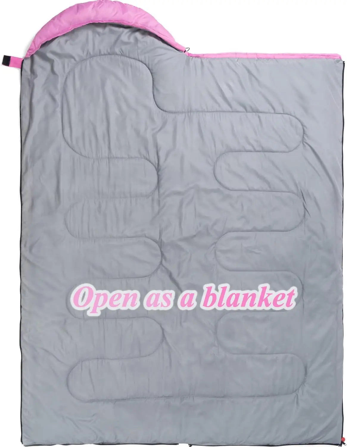 3 Season Sleeping Bag for Adults Kids Camping Hiking Lightweight Portable with Compression Sack