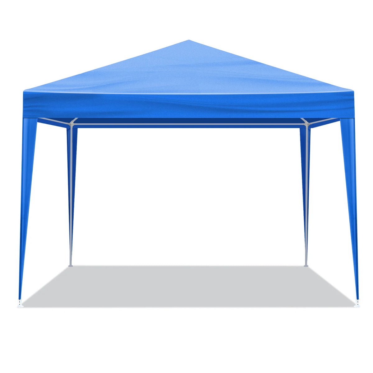 10'x10' Blue Waterproof Canopy Tent Outdoor Gazebo with 4 Removable Window Sidewalls Heavy Duty PE Patio Party Tent for Wedding BBQ Catering