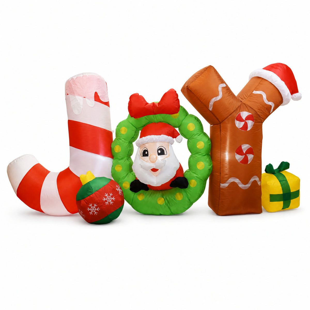 Lighted Christmas Inflatable Joy Sign Outdoor Yard Holiday Party Decor