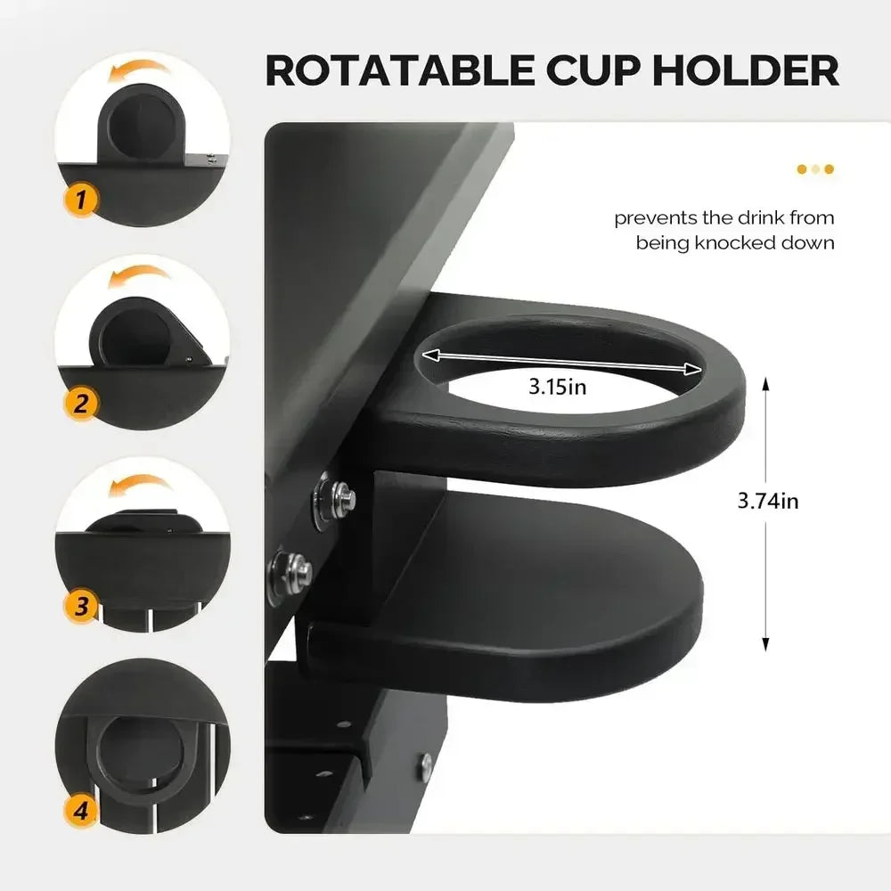 Premium HDPE Three Person Outdoor Swing With Rotating Cup Holder