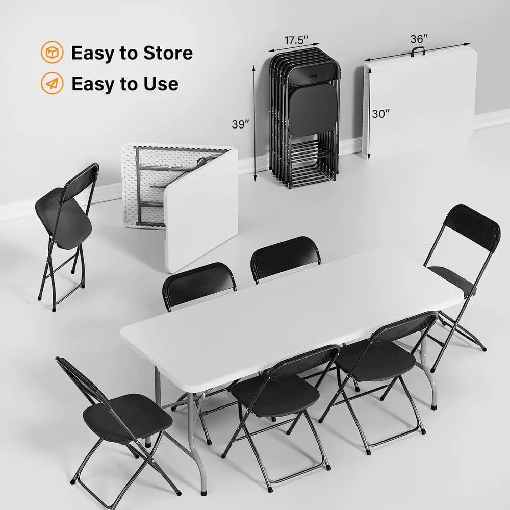 Plastic Folding Table Set With Chairs for Outdoor Events