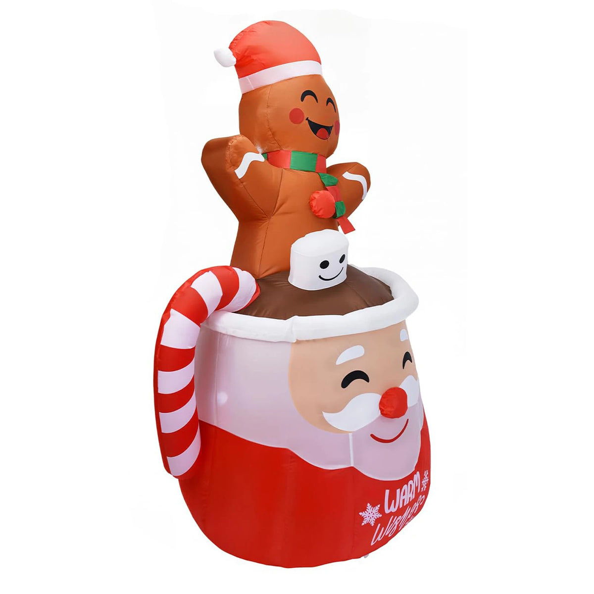 HiMISS Christmas Gingerbread Man Inflatable With LED Lights
