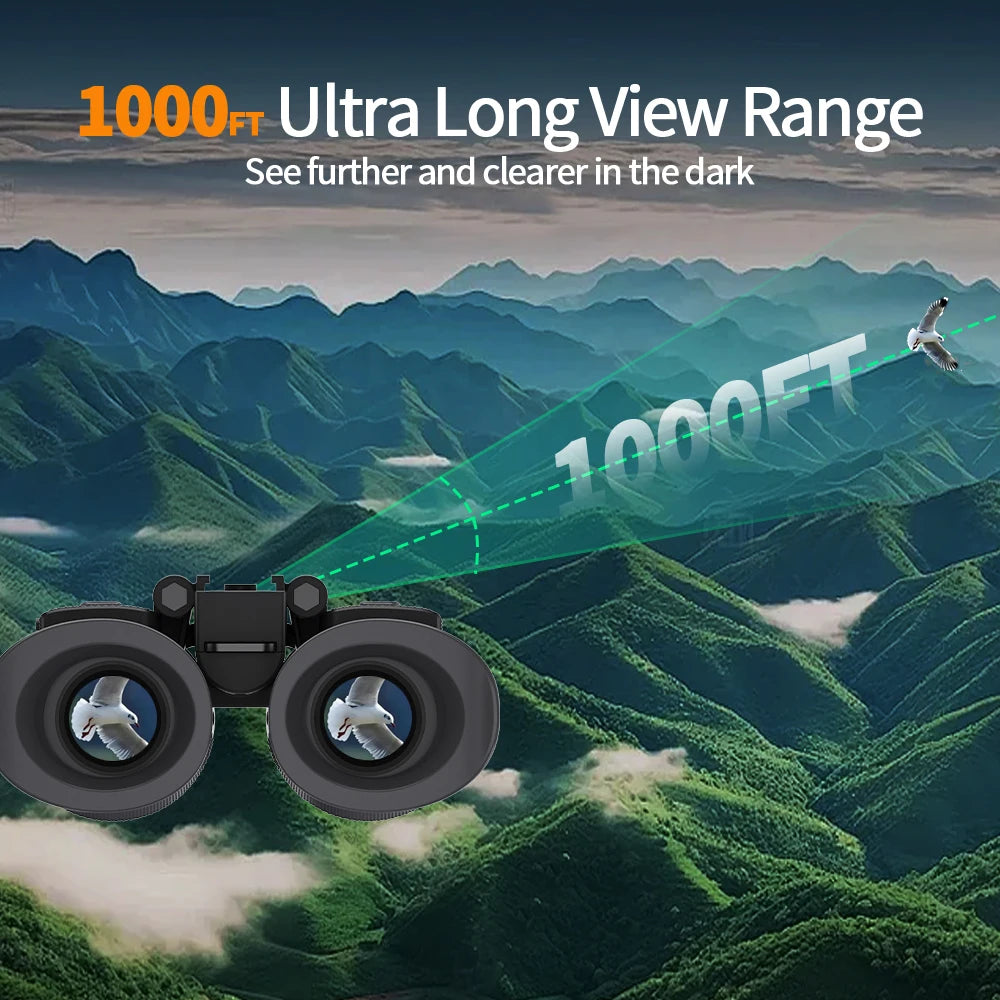 4K Head Mounted Night Vision Goggles And Binoculars For Outdoor Surveillance
