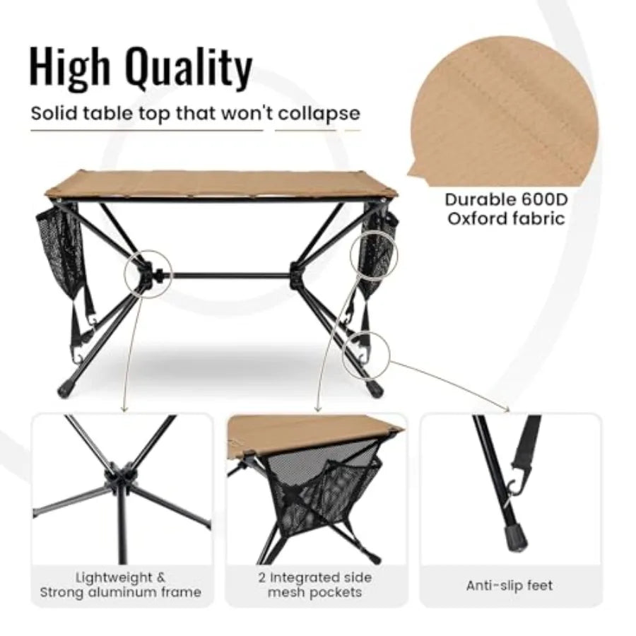 Ultralight Camping Table Foldable Quick Setup 2.4-Lb