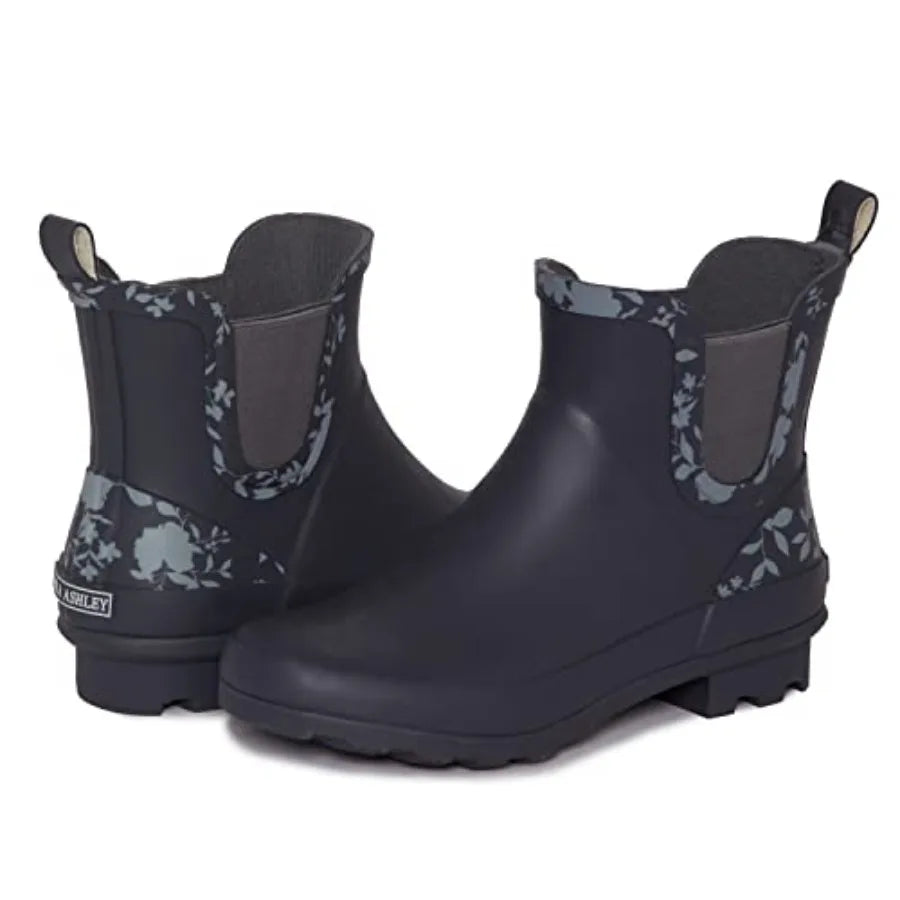 Laura Ashley Waterproof Women's Mid Cut Ankle Rain Boots