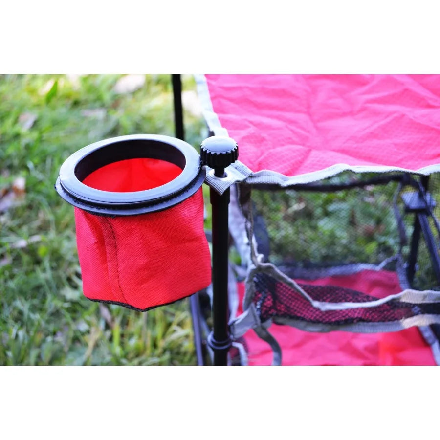 3 Shelf Camping Table Red 14"L x 14"W x 18"H