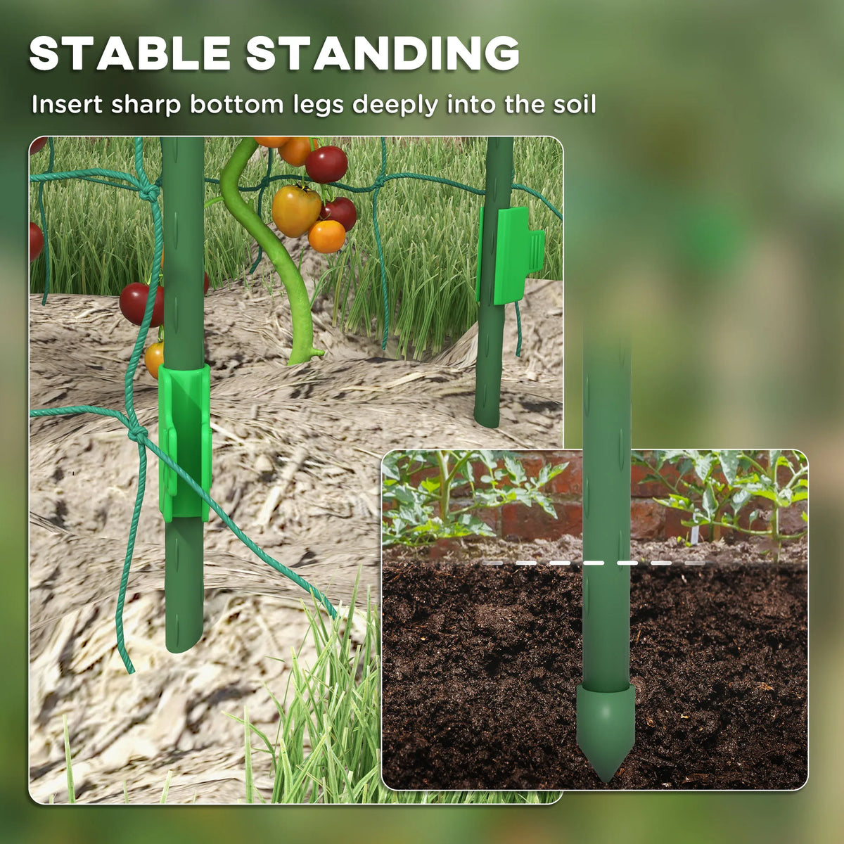 Outsunny Garden Trellis for Climbing Plants Outdoor, 72" Tall