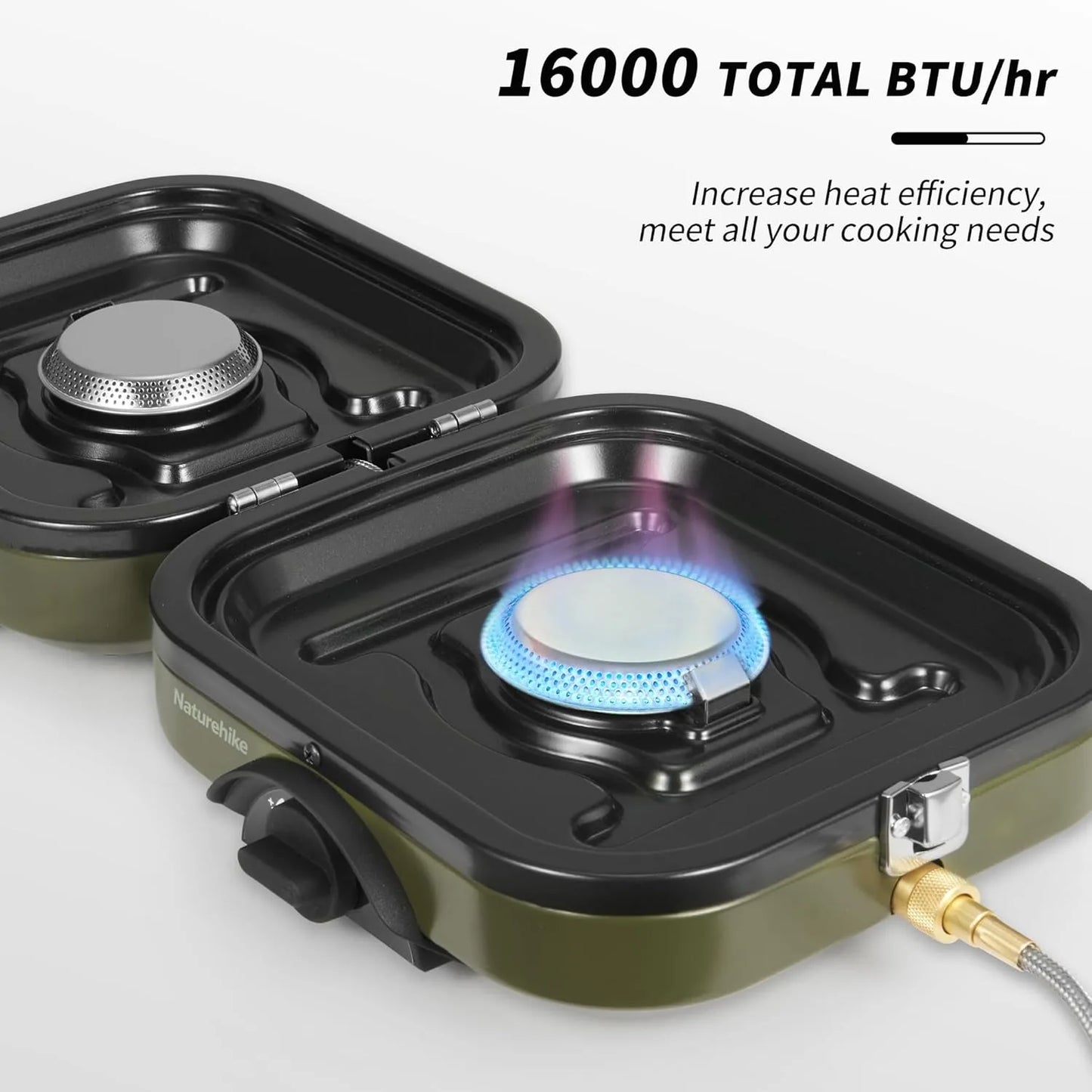 Naturehike Portable Two Burner Gas Stove With Griddle For Camping