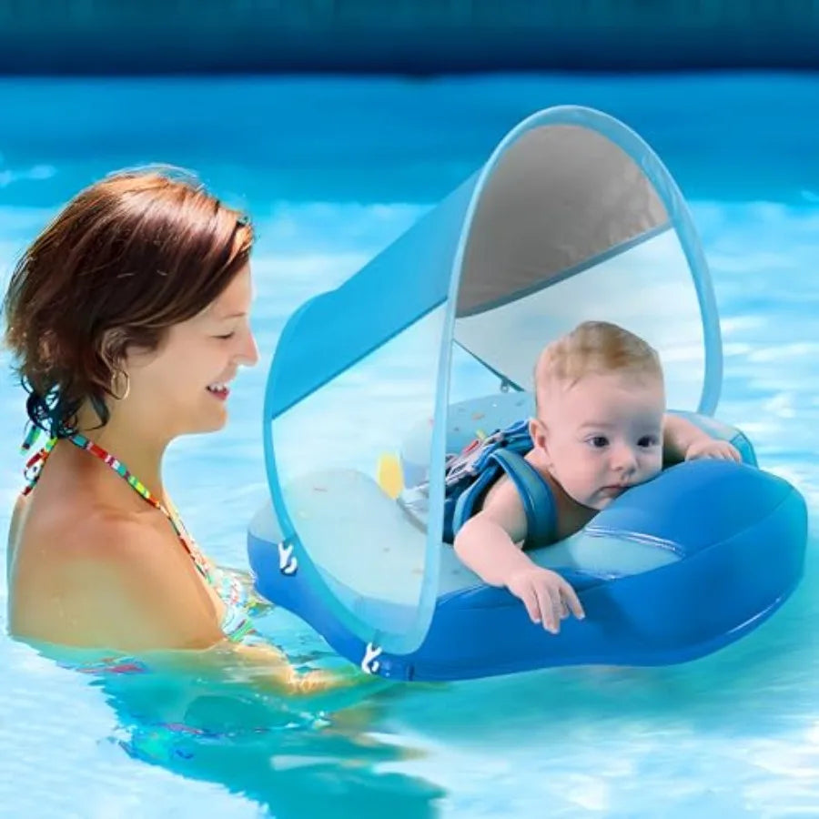2 Pack Baby Swim Float Removable Canopy-Sun Protection Canopy for Baby-UPF50+ Proof Canopy-Sunscreen Coating, Compatible for Ma