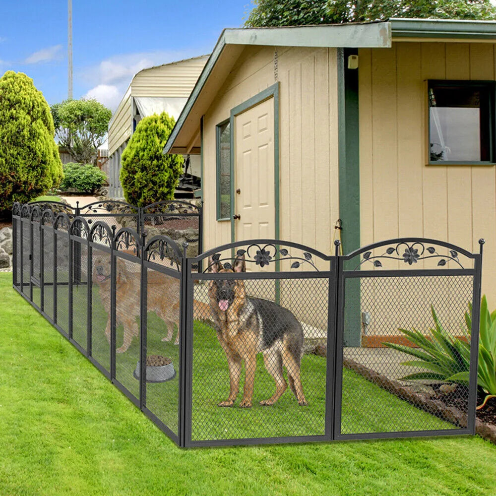 8 Panels Large Heavy Duty Dog Pet Playpen Exercise Enclosure Pet Whelping Pen Box