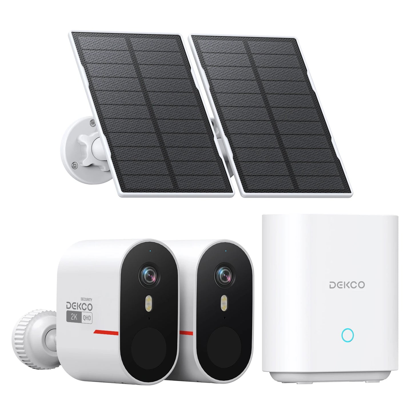 DEKCO 3MP WiFi Solar Dual Camera Kit Outdoor Night Vision