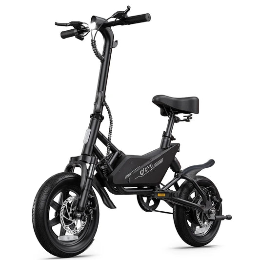 DYU X1 14” Folding Electric Bike Mini E-Bike 500W Peak 20MPH 280Wh Battery Compact City Commuter Electric Bicycle Style UL2849