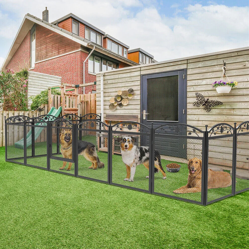 8 Panels Large Heavy Duty Dog Pet Playpen Exercise Enclosure Pet Whelping Pen Box