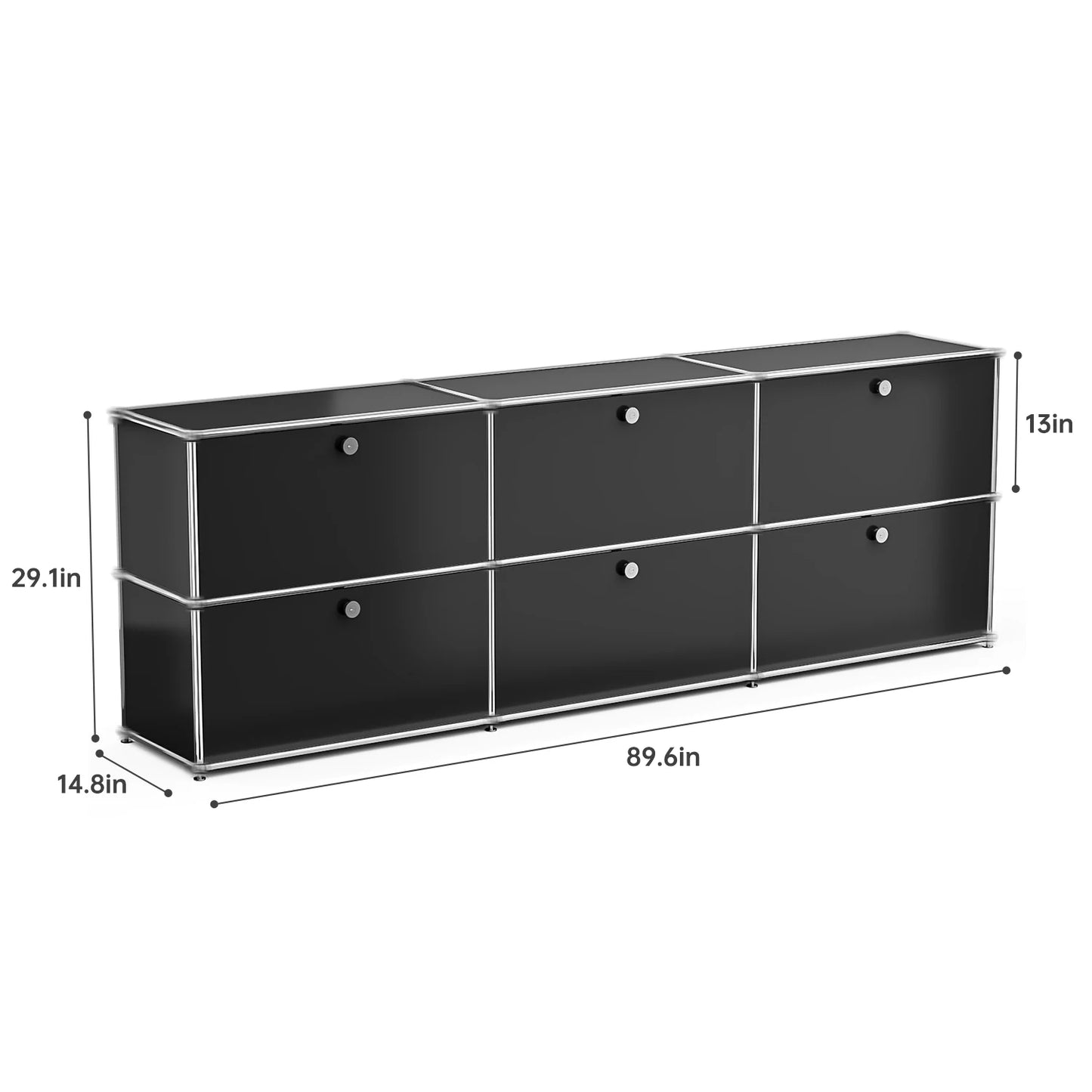 Storage Cabinet Stainless Steel Modern TV Stand Organizer