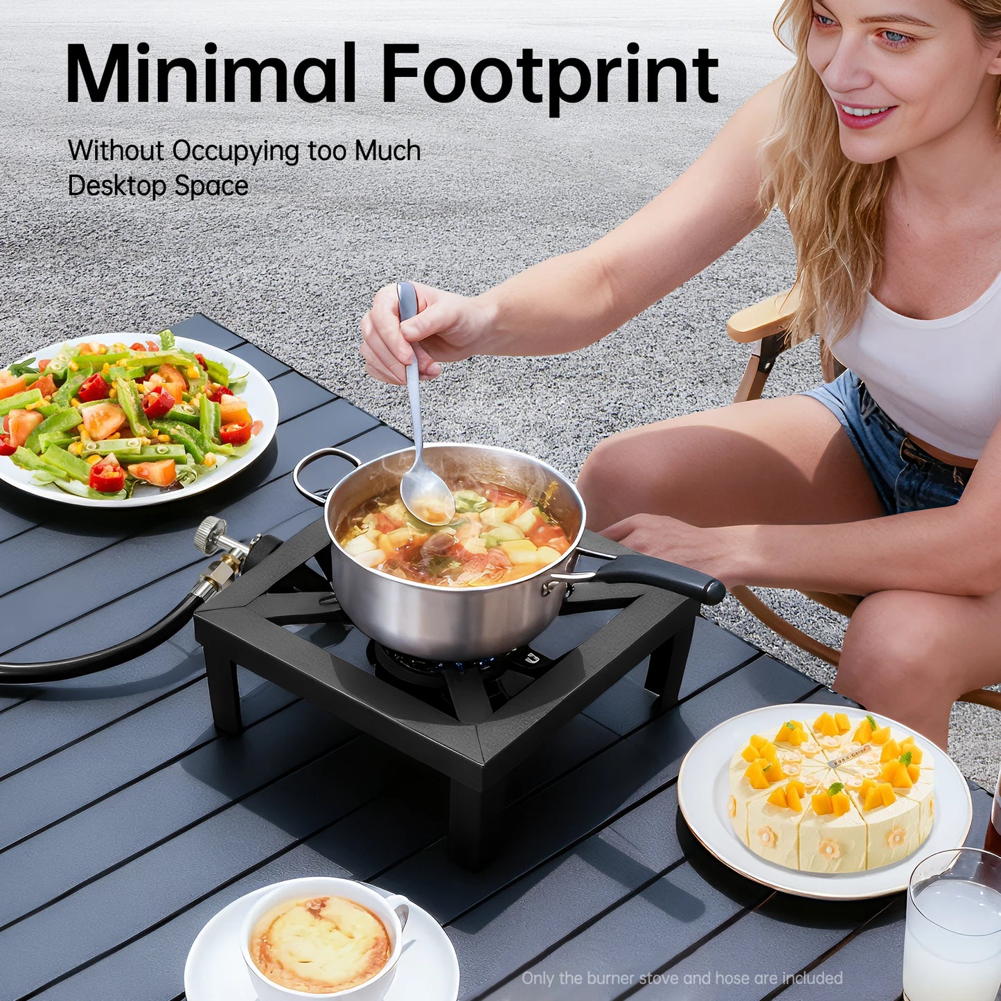 Bymaocar 8000W Single Burner Portable Gas Camping Stove