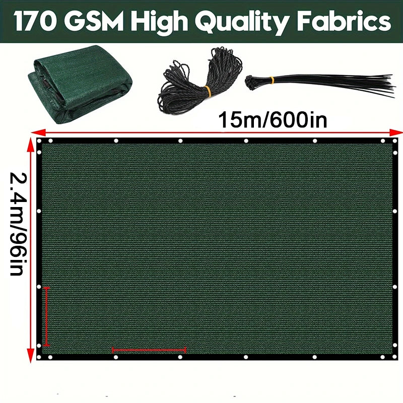 8x50ft Fence Privacy Screen Heavy Duty Windscreen Fence Mesh Fabric Shade Net Cover Garden Wall Backyard Yard Pool
