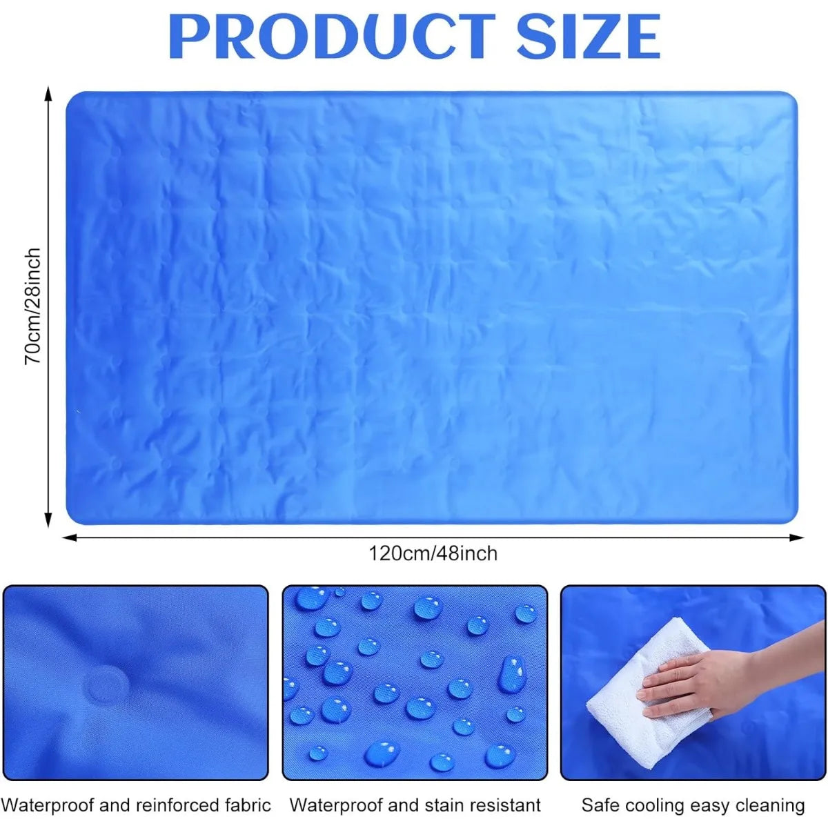 Cooling Gel Bed Mat for Hot Sleepers Pain Relief No Water or Electricity 48x28