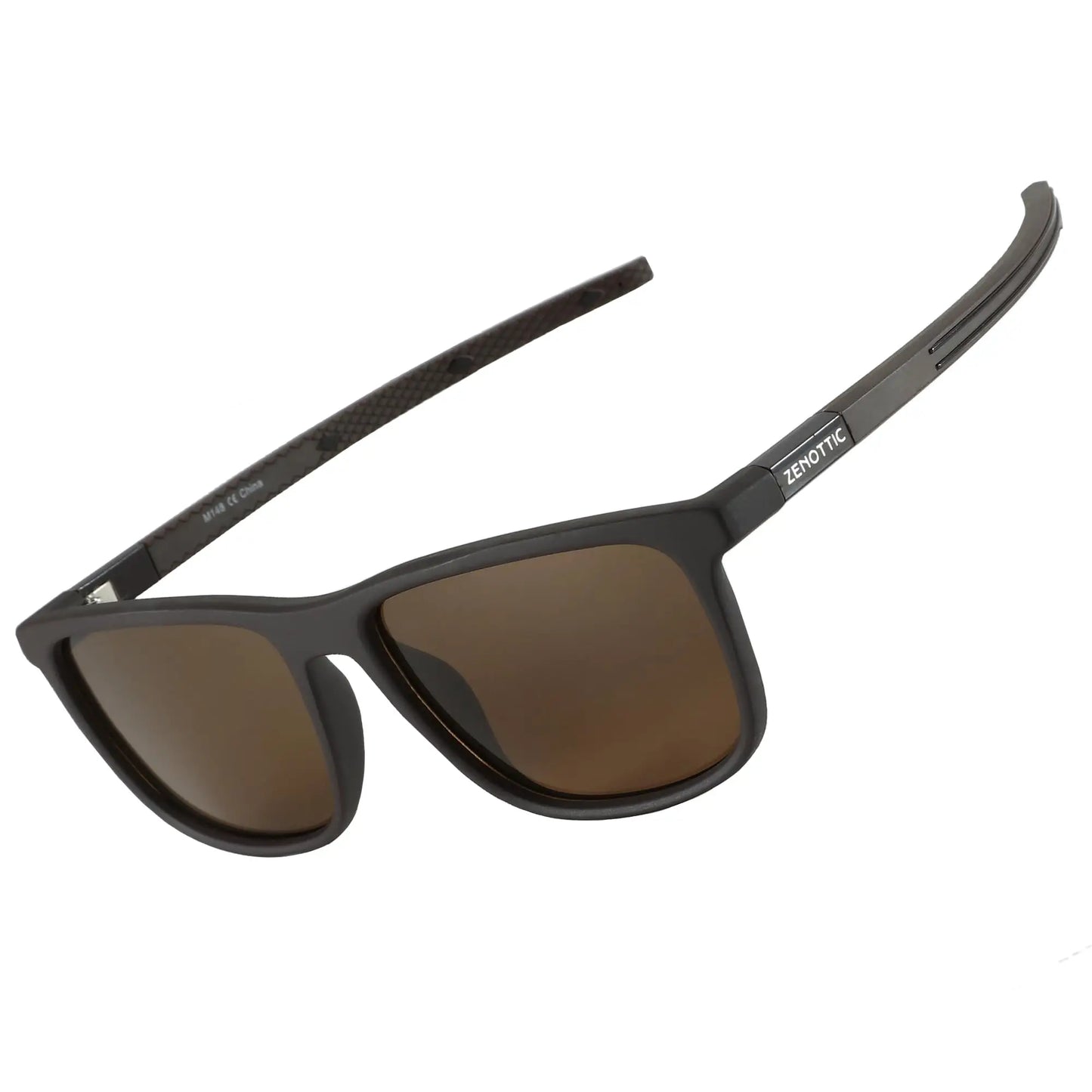 ZENOTTIC Polarized Square Sunglasses for Men - Lightweight TR90 Frame 100% UV Blocking Shades for Driving Fishing Golf Sports