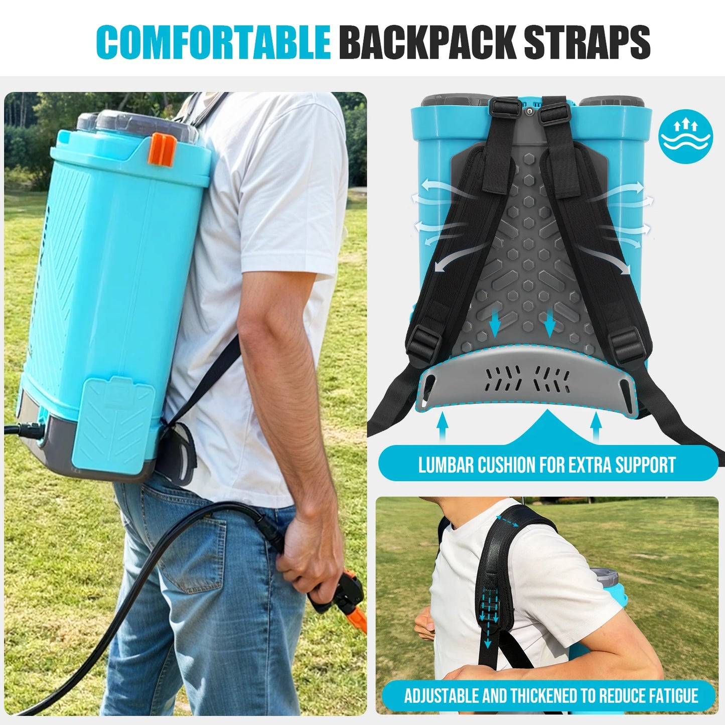 Battery Powered Backpack Sprayer 100 PSI Electric Garden Sprayer