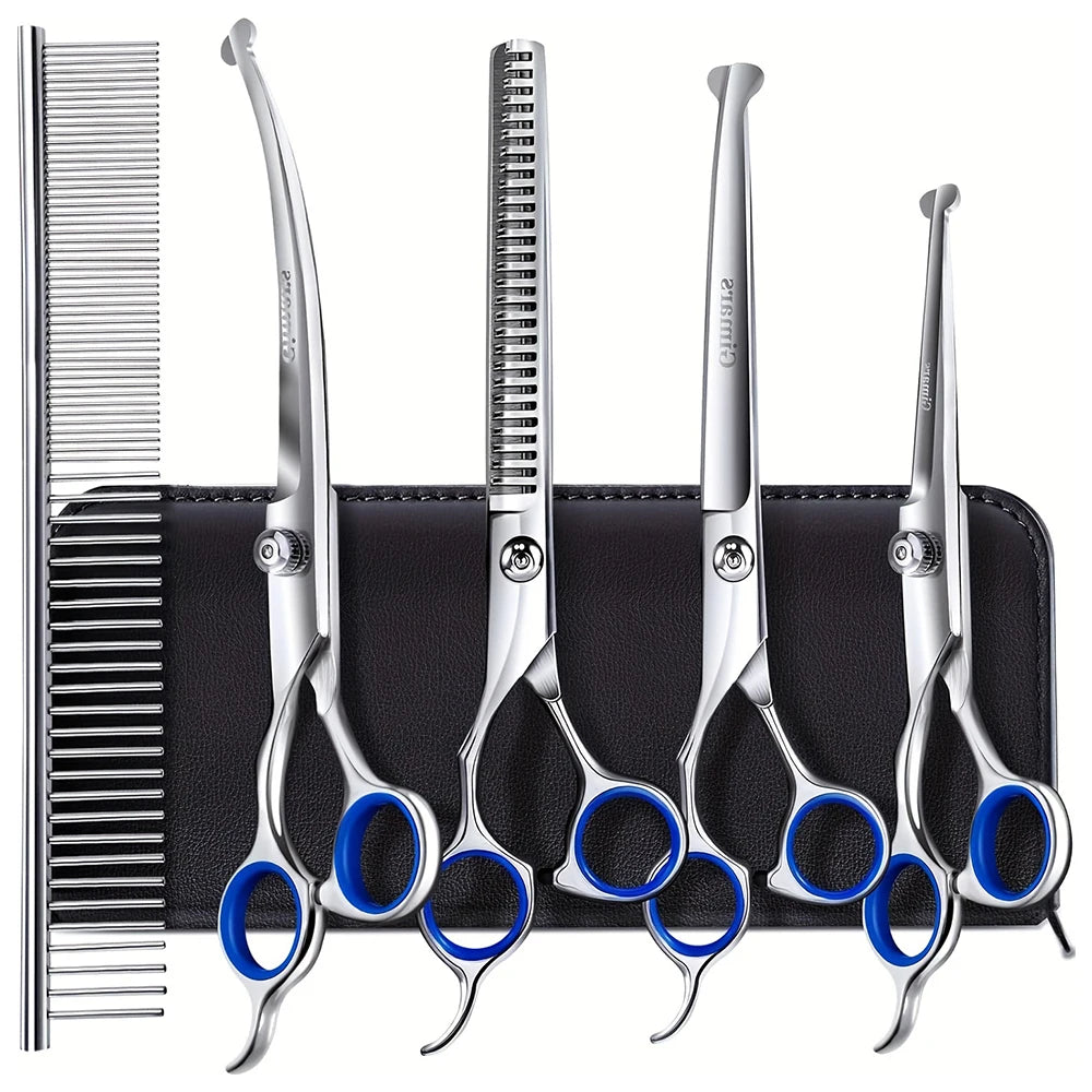 Professional 7 In 1 Stainless Steel Dog Grooming Scissors