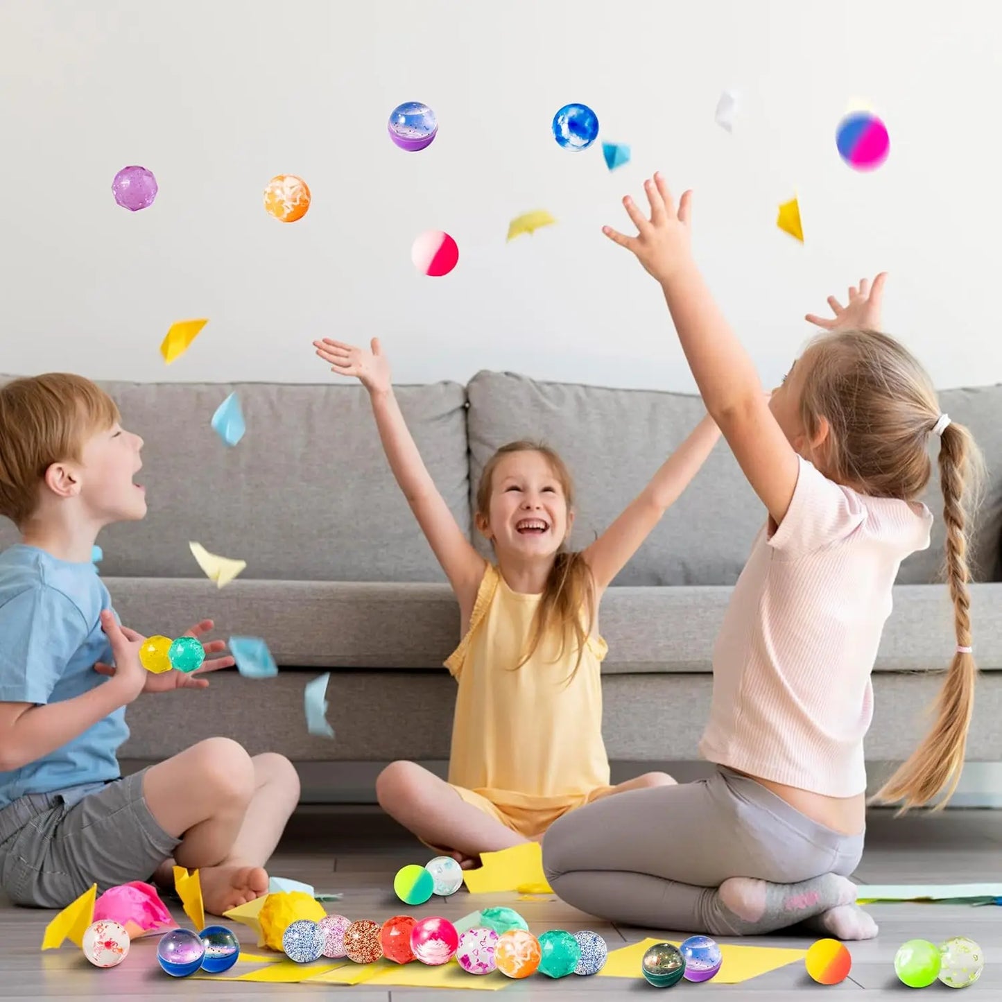 Joyfy Bouncy Balls Set 24 Count For Kids Party Favors