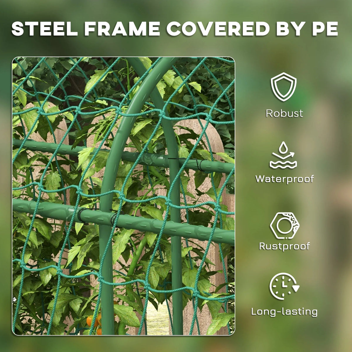 Outsunny Garden Trellis for Climbing Plants Outdoor, 72" Tall