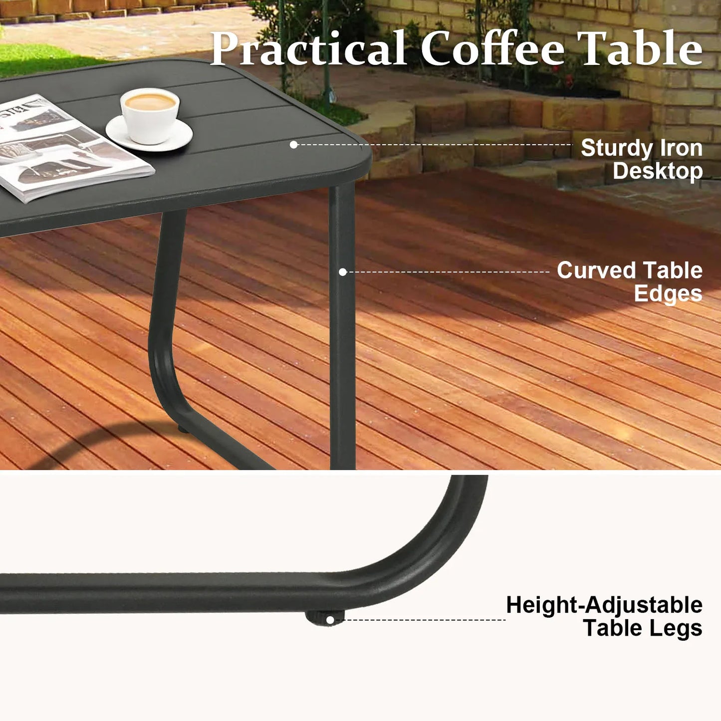 4-Piece Outdoor Patio All-Weather Bistro Set
