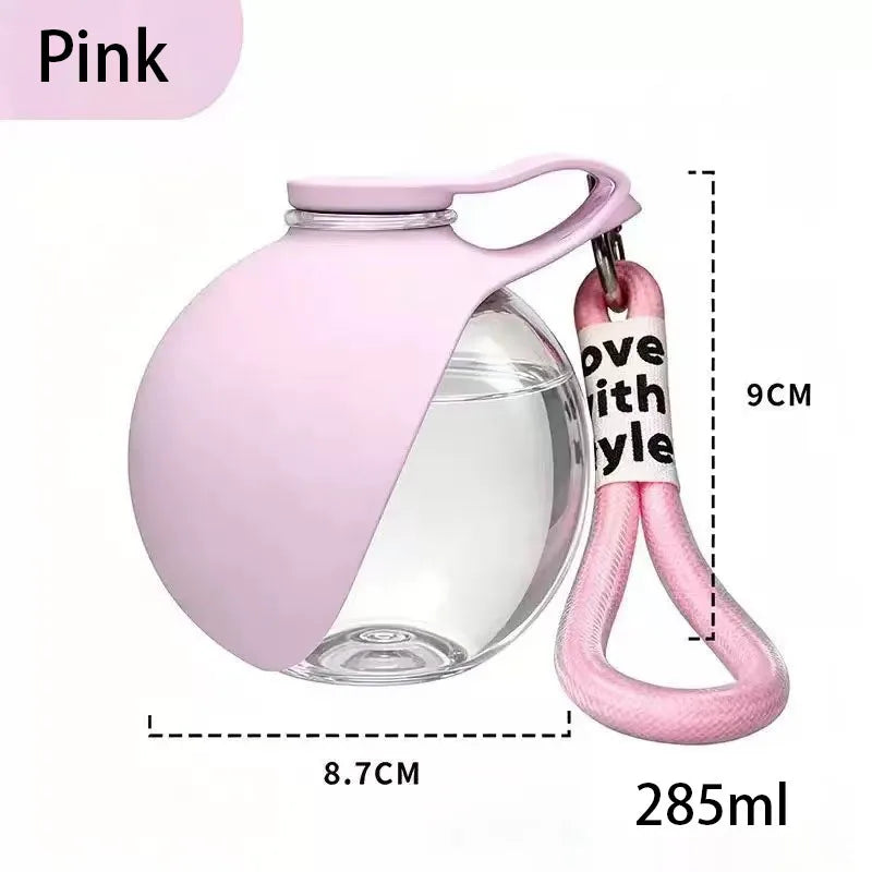 Water Bottle With Removable Silicone Bowl 285Ml Portable Dog Drinker 2-In-1 Stainless Steel Travel Pet Supplies