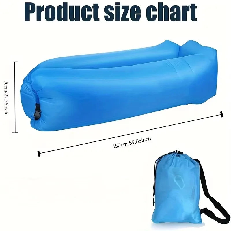Inflatable Lounger Air Sofa Extra Thick Foldable Couch Outdoor Beach