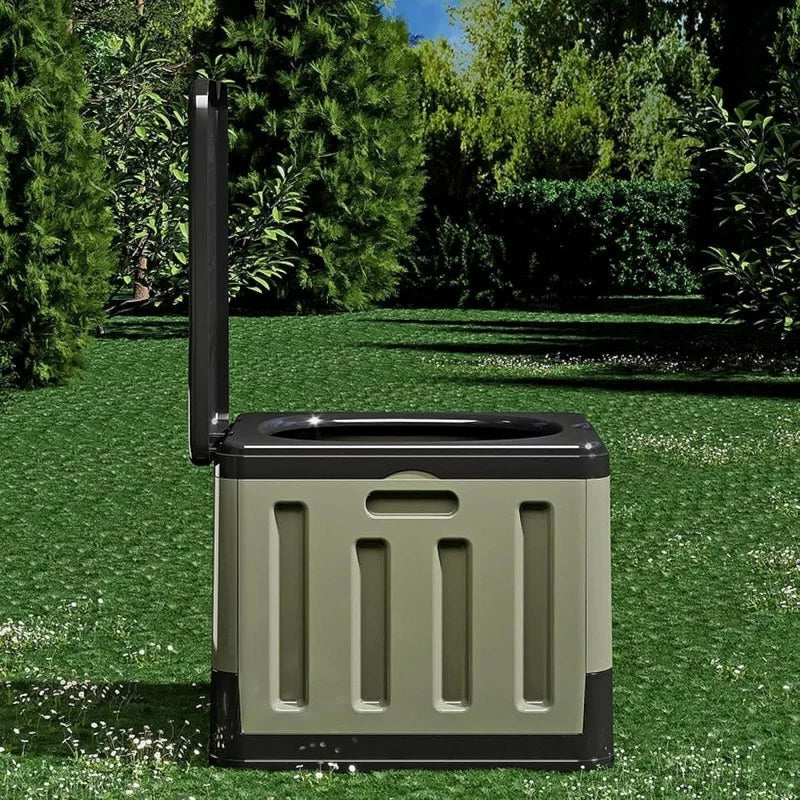 Portable large folding adult toilet, suitable for self-driving travel, camping outdoor emergency seats, car mobile portable toilet