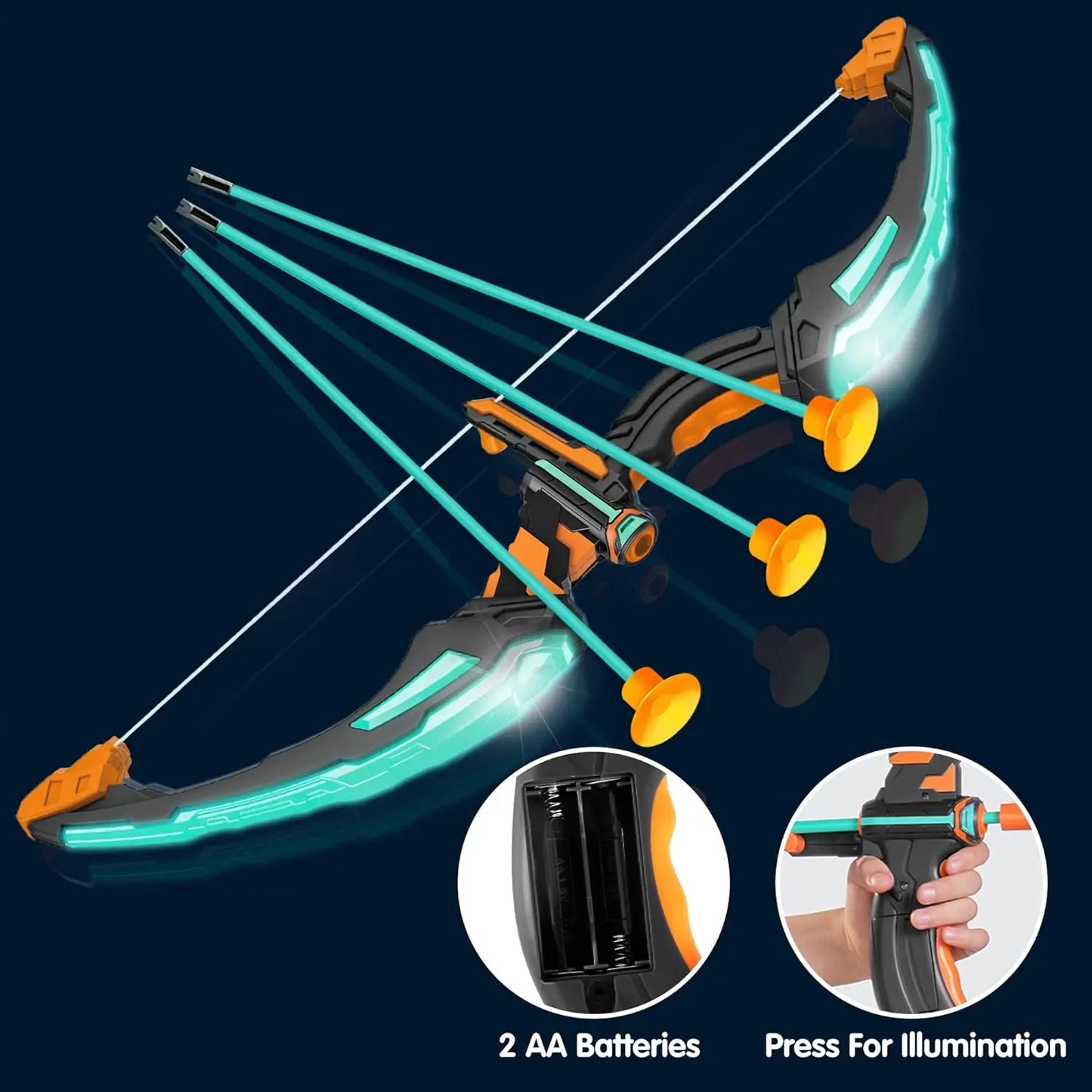 Joyfy LED Light Up Bow and Arrow Set for Kids Archery Toy