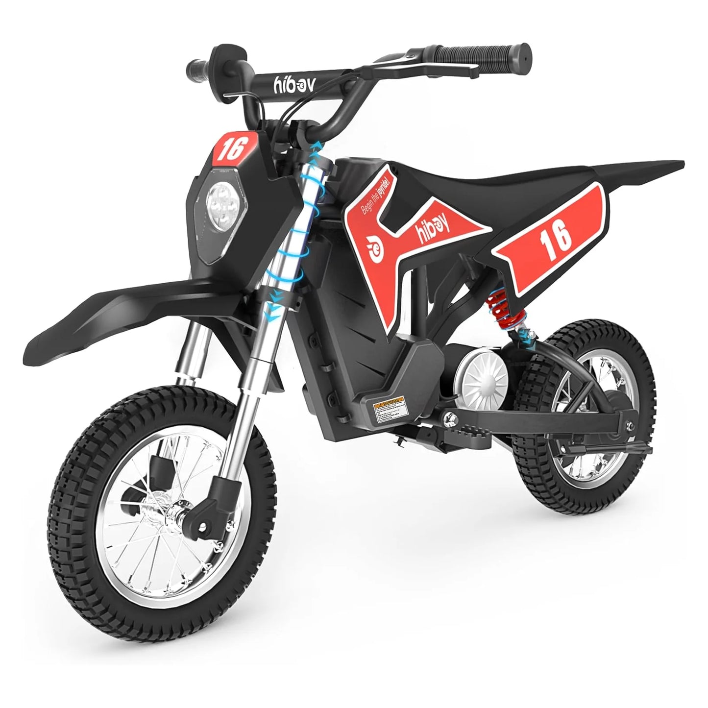 Hiboy DK1 36V 300W Kids Electric Dirt Bike, 15.5 MPH 3-Speed Off-Road E-Bike, 13.7 Miles Range Rechargeable Mini Motorcycle