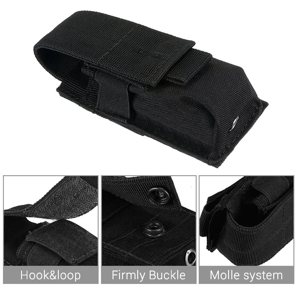 Tactical Molle Flashlight Pouch And Magazine Holder For EDC