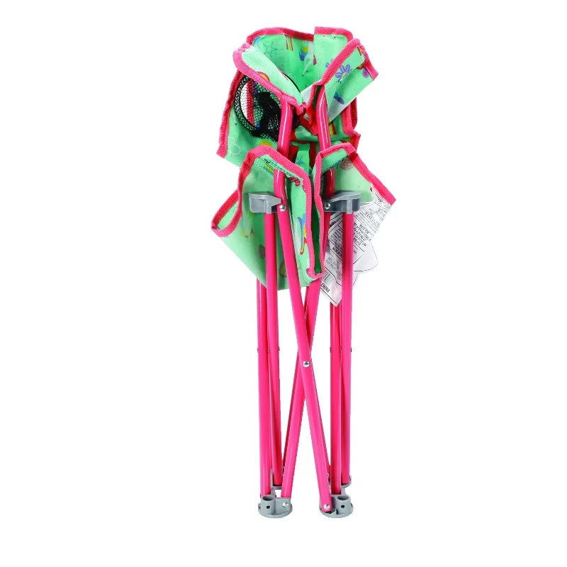 Kids Folding Camp Chair with Safety Lock, Unicorn Print, 125lb Capacity