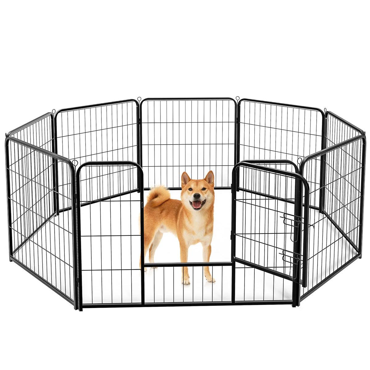 JHK Metal Dog Playpen Foldable Pet Exercise Fence For Yard