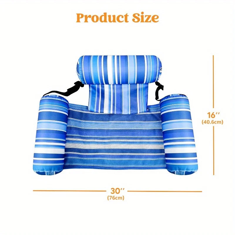 Inflatable Pool Floats Adult 2 Packs Floating Lounge Chairs Floating Chair for Party Summer Water Beach Lake Fun