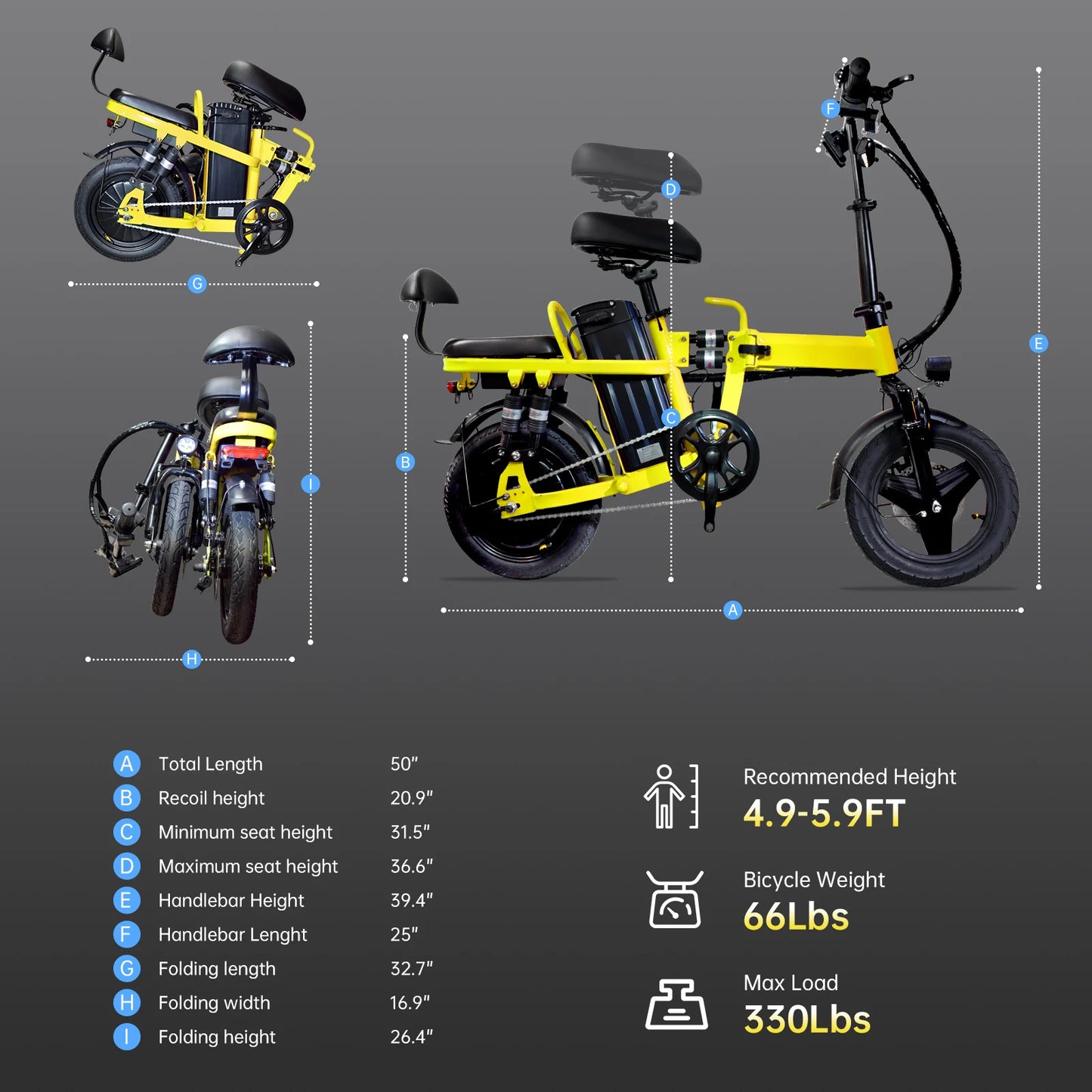 $799 → $599 | Big Sale| AILIFEA9 Warranty 12Month Electric Bike with Basket  750W Peak