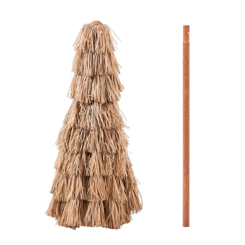 9 ft Tiki Thatched Patio Umbrella 2-Tier for Pool Beach