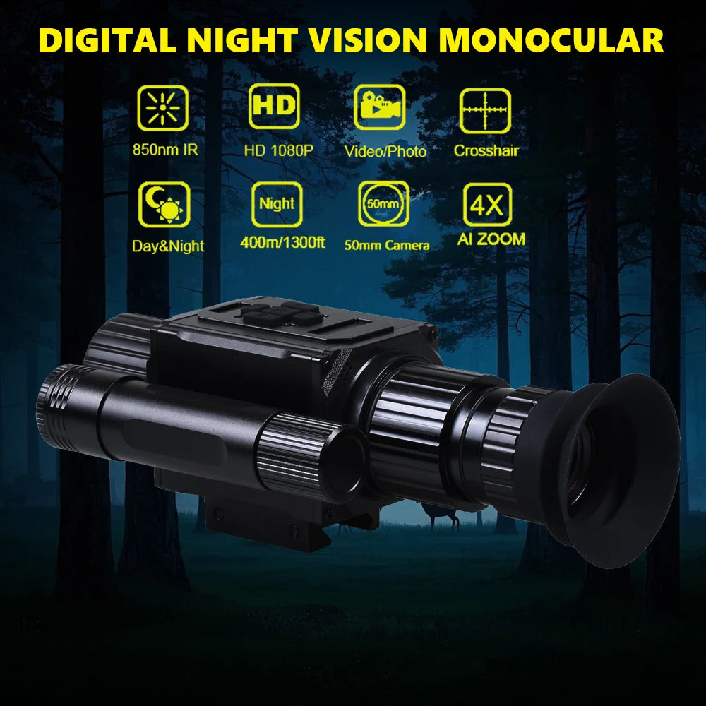 Digital Night Vision Scope 940nm IR 1080P 5X Zoom Monocular