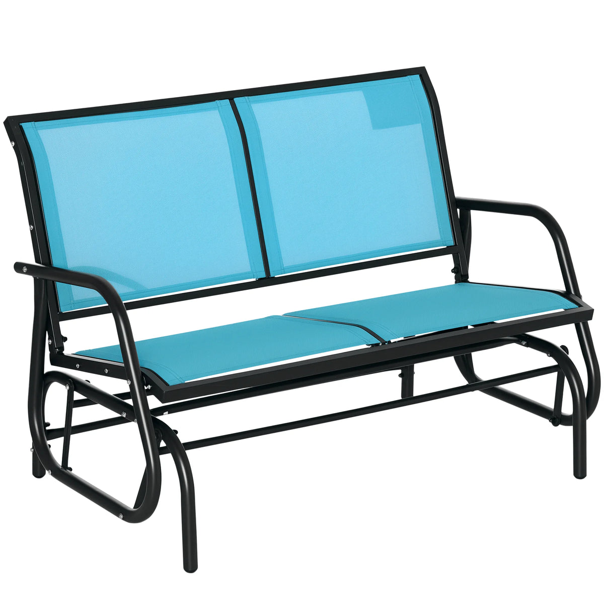 Oeny Outdoor Glider Bench With Weather Resistant Steel Frame